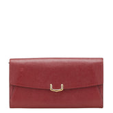 カルティエ C ドゥ カルティエ インターナショナルウォレット 長財布 レッド レザー レディース CARTIER 【中古】